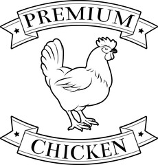 Poster - Premium chicken icon