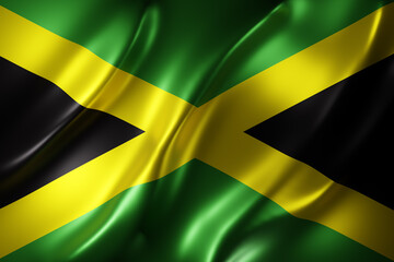 Wall Mural -  Jamaica 3d flag