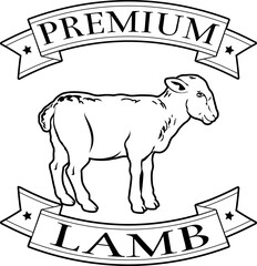 Poster - Premium lamb food label