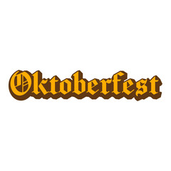 Poster - Festival de cerveza Oktoberfest. Logotipo con texto Oktoberfest con sombra aislado