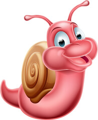 Wall Mural - Cute cartoon snail