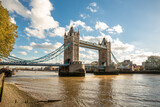 Fototapeta Londyn - tower bridge in london at sunny day - London UK