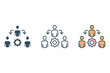 Business collaborate line icon. Simple element illustration.  Business collaborate concept outline symbol design.