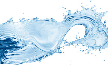 Water splash, water splash isolated on white background, water