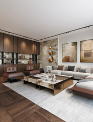 Wall Mural - modern living room