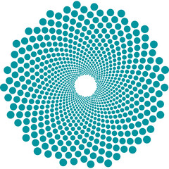 Wall Mural - Abstract minimal geometric Fibonacci dots, golden ratio circles