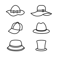 Wall Mural - hat icon set illustration design