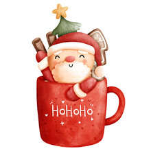 Santa In Christmas Mug