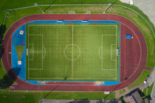 Aerial View Of A Sports Area For Athletics
