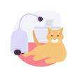 © Visual Generation - Robotic pet sitter isolated cartoon vector illustrations.