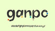 Paint brush stroke Ganpo typography letter logo design
