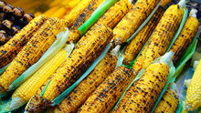 Sweet, Perfectly Charred Grilled Corn On The Cob. Summer Snack Or Side.