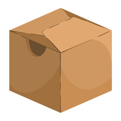 Sticker - eco cardboard box mockup