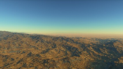  landscape on planet Mars, scenic desert scene on the red planet
