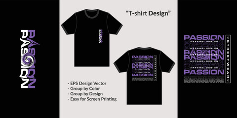 Poster - Passion streetwear theme design typography for premium tshirt vector clothing merchandise