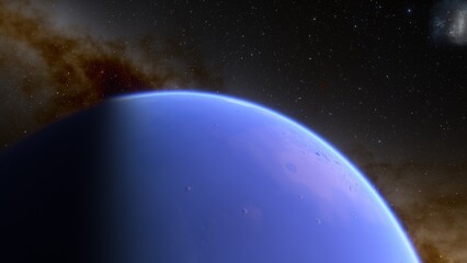 Planets and galaxy, science fiction wallpaper. Beauty of deep space. Billions of galaxy in the universe Cosmic art background 3d render
