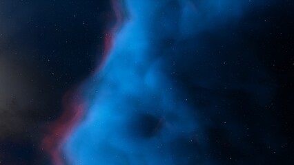 cosmic background with a blue purple nebula and stars