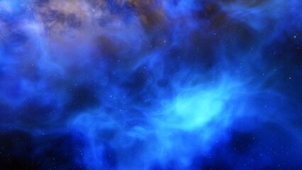cosmic background with a blue purple nebula and stars
