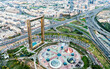 © Spotmatik - Aerial Dubai Frame city Skyline Zabeel Park UAE