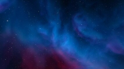 Flight through the galaxy, through the stars of the nebula in space. Colorful space background
