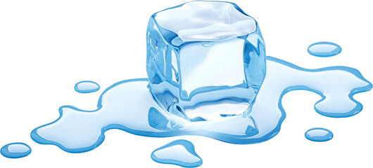 Wall Mural - ice cube isolated
