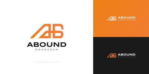 Wall Mural - Abstract Initial Letter A and B Logo with Linked Concept. AB Monogram Logo for Business or Technology Logo