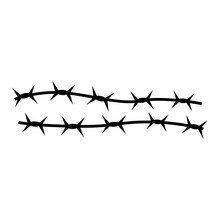 Barbed Wire Icon. Vector Illustration