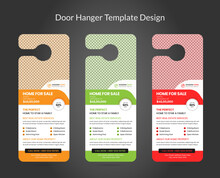 Real Estate Agency Business Door Hanger Template Design