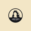 arches national park logo  vector illustration template graphic design