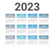 © PixMarket - 2023 Calendar, week starts on Monday