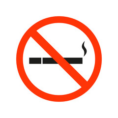 Wall Mural - No smoking on a white background. Vector illustration