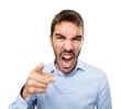 © agongallud - Close up of an angry man pointing