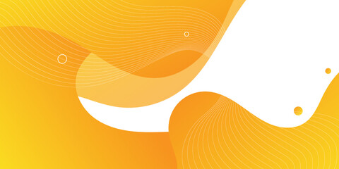 Wall Mural - modern abstract background with fluid liquid motion vibrant yellow orange gradient color