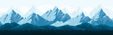 Fototapeta Natura - Seamless mountain pattern