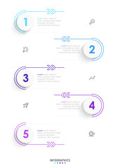 Wall Mural - vector infographic label design template with icons and 5 options or steps. can be used for process 