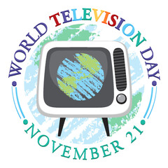 Wall Mural - World Television Day Logo Design