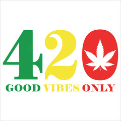 Wall Mural - 420 good vibes only eps design