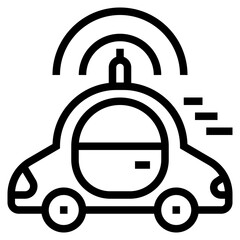 Poster - driverless car icon