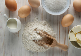 Wall Mural - Preparing dough for baking