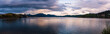 © p  a  t  r  i  c  k - Evening panorama of the Czorsztyn Lake. Beautiful colors of the sky. Czorsztyn, Poland