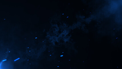 Wall Mural - Particle background animation, Futuristic mysterious flowing digital particles wave de-focus virtual reality abstract cyber space environment background. 