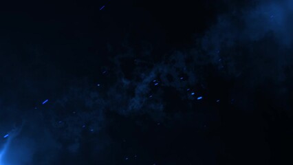 Wall Mural - Particle background animation, Futuristic mysterious flowing digital particles wave de-focus virtual reality abstract cyber space environment background. 