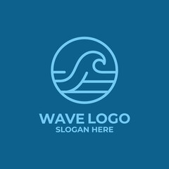 Wall Mural - Wave logo vector. Water wave logo