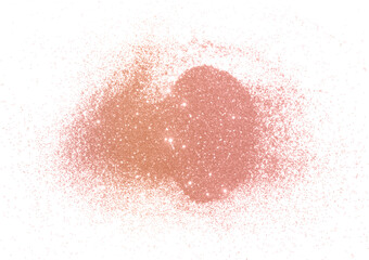Wall Mural - Pink glitter sparkles on white background
