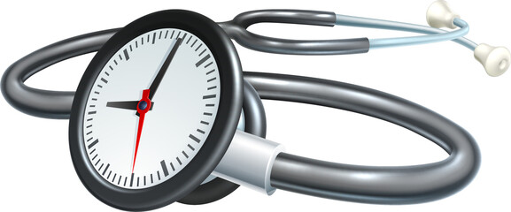 Wall Mural - Stethoscope Clock Concept