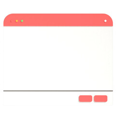 Application window illustration in 3D design