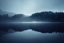Misty Morning On The Lake
