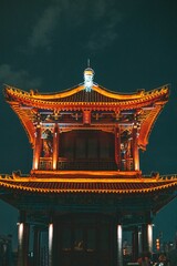 Sticker - Bright bell tower in the heart of Xi'an city