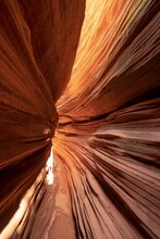 Vertical Shot Of Sandstone Rock In Arizona In Daylight