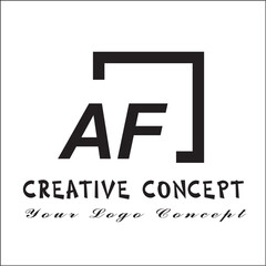 Square AF 2 Letter Logo Creative